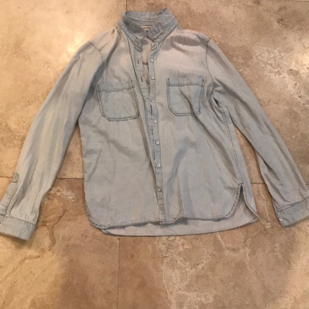 Denim button down